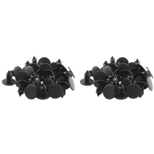 60Pcs 9Mm X 8Mm Hole Plastic Car  Fir Tree Clips Rivets Retainer