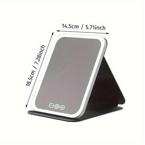 LED Makeup Mirror, Portable & Foldable with Light, Desktop Fill Light for Dorm/Office – Compatible with USB power 1