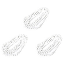 3X Mode Blanc Pull A Longues Chaines Collier de Perles