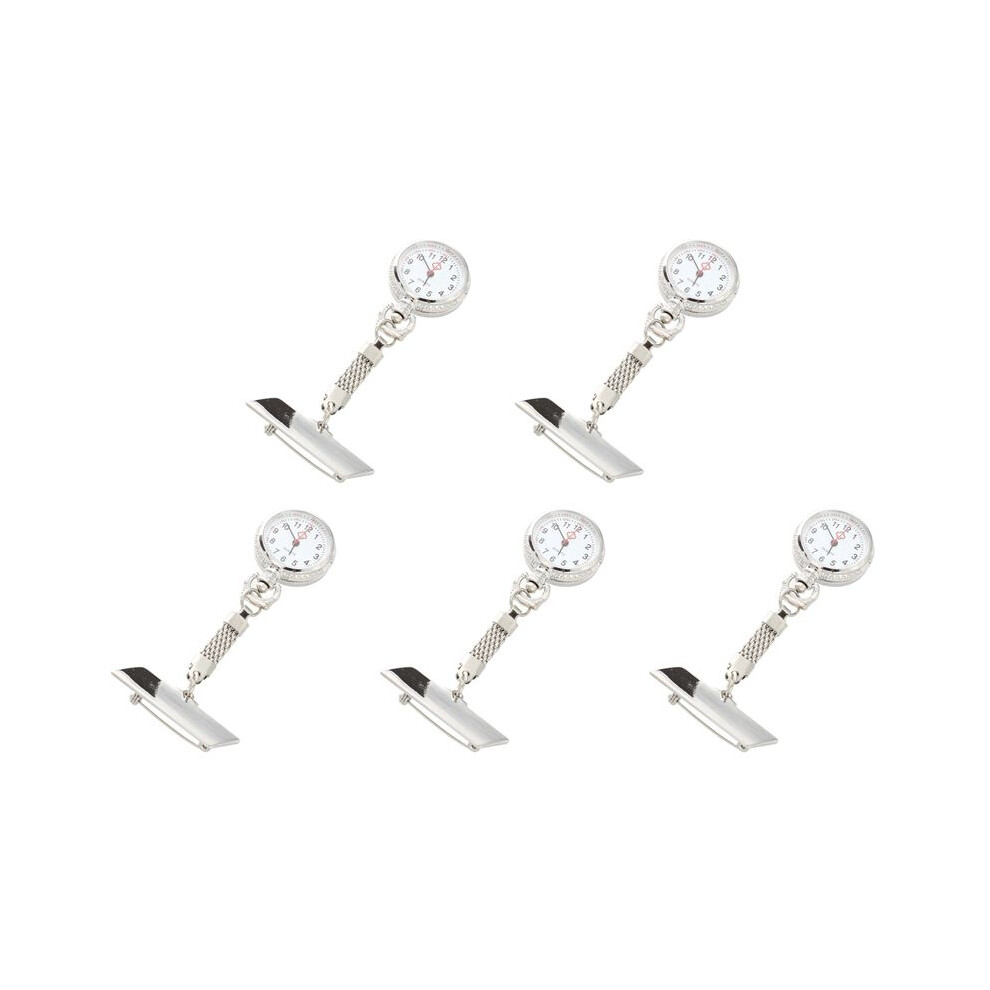 5X Nurse Watch Quartz Movement With Brooch Pin Silver 4712913454332