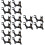 16Pcs Black Durable Adjustable Bike Disc Brake Brackets Frame Adapter 3