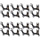 16Pcs Black Durable Adjustable Bike Disc Brake Brackets Frame Adapter 5
