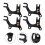 16Pcs Black Durable Adjustable Bike Disc Brake Brackets Frame Adapter 9