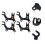 16Pcs Black Durable Adjustable Bike Disc Brake Brackets Frame Adapter 11