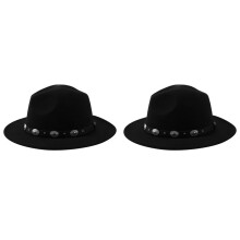 2X Fashion Men & Women's Wide Brim Western Cowboy Hat (Black)