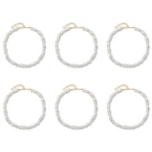 6X Collana Puka Shell per Donna Boho Tropical Hawaiian Beach Collana Puka Shell Surfer Choker Gioielli Donna Uomo
