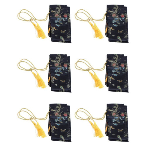 6pz 135cm Dragon E Phoenix Katana Samurai Sword Bag Tissu Black