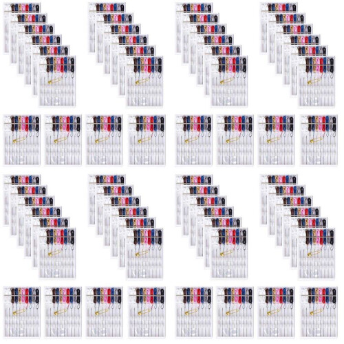 64 Boxes Home and Travel Quick Fix Sewing Kit Pre Threaded Needle Kit, Each Box with 10 Pieces
