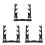 3X 3Tier Samurai Sword Katana Holder Stand Bracket Rack Display Black 1