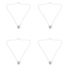 4X Double Heart Rose Gold Cremation Urn Necklace Pendant Funnel Fill Kit Keepsake Memorial Ashes