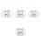 4 Pack Neon Open Sign Creative Door Plate Office 30x20cm White 2