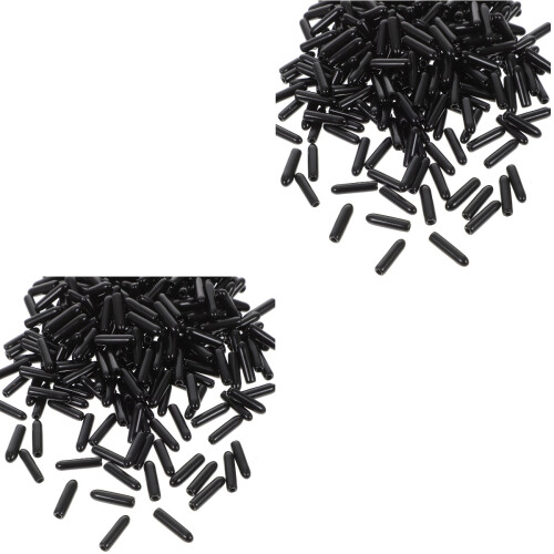 1000Pcs Black Dome Bolt Caps Rubber Covers for Screw Protection 1