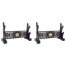 2X Padded Sword Stand Display Velvet Protect Sword Rack for Katana Genji Japanese Templar Sword Stand -Dragon