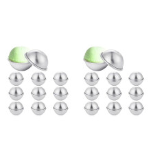 40 Piezas, 20 Juegos de Moldes de Bolas de Baño de Metal para Manualidades, Suministros para Hacer Bricolaje, 5,5 x 2,5 cm