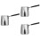 3Pièces Chauffant En Acier Inoxydable Cuisine Argent 6