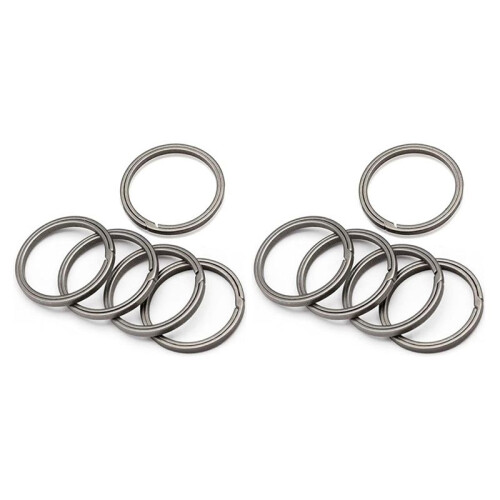 Titanium Key Ring, Quick Release Side-Pushing Ring, Super  Key Organizer, Outer Diameter 30MM, 10PCS