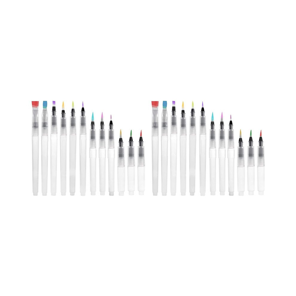 24 Pcs Water Color Brush Pen Set, Watercolor Paint Pens, Water Color Water-Base Markers, Water Soluble Colored Pencil 6032795662488
