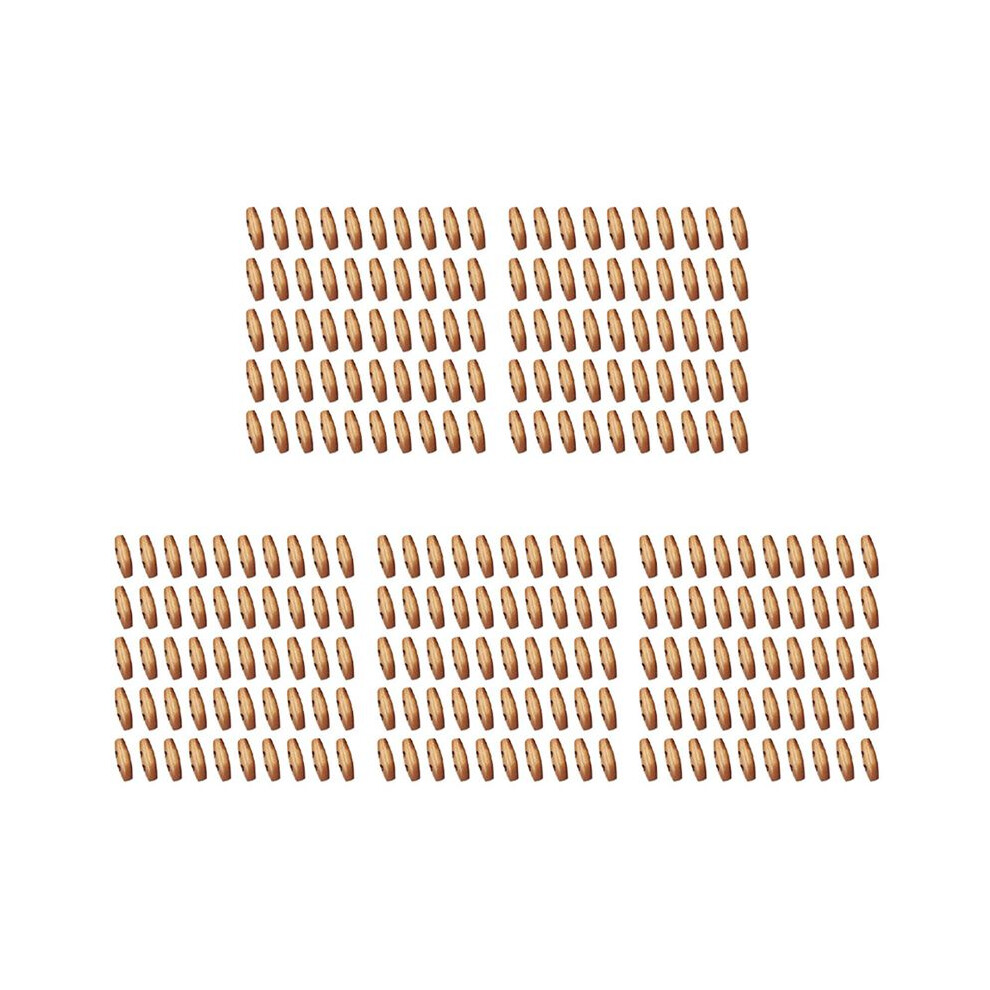 250 Pieces Olive Shape Wooden Toggles Buttons 2 Holes Sewing Buttons For Clothes Decor 6031240064723