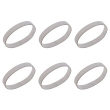 6X Fashion Silicone Rubber Elasticity Wristband Wrist Band Cuff Bracelet Bangle White
