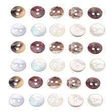 100 x 8 mm Pearl Buttons of Pearl Shell Round Heads
