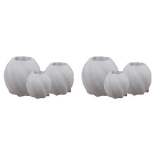6 Moldes de Vela de Pilar GeoméTrico, Moldes de Silicona 3D para Velas, Moldes de Silicona Torcidos de Ondas Irregulares para Velas