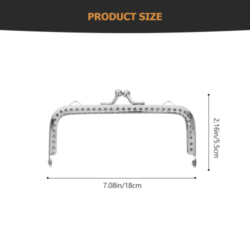 6Pcs DIY Purse Handle Frames Silver Metal Bag Clasp for Handbag Making 1