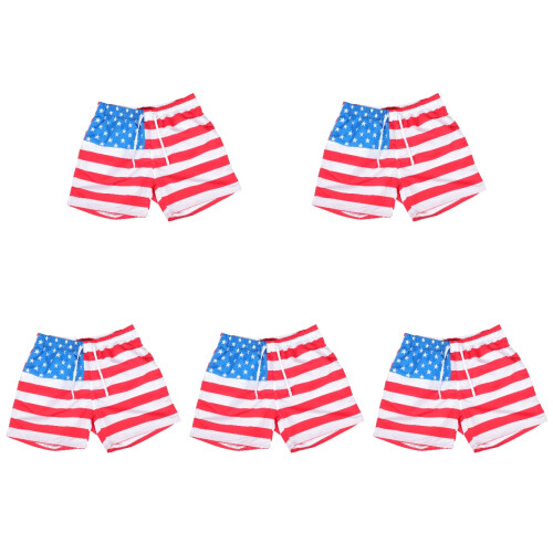 5Pièces Shorts Natation Américain Design Été 1