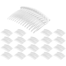 20 x Transparent color Plastic Hair Clips Side Combs Pin Barrettes 70X40mm