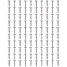100 Stuks Gitaar- en Basslagplaatschroeven voor Strat & Tele, Zilver