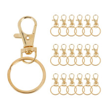 100PCS Swivel Clasps Lanyard Snap Hooks with Key Rings, Key Chain Clip Hooks Lobster Claw Clasps for Jewelry DIY Crafts