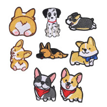 8 Pcs Cute Dog Patches for Clothing, Badge Embroidery Patch, Iron Sew Embroidered Decoration Appliques for Clothes