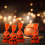 50 τεμάχια σακουλάκια για λιχουδιές Halloween, επίπεδες σακούλες από σελοφάν με σχέδιο 6