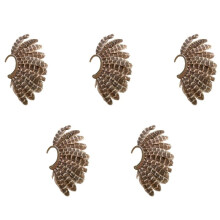 5Pcs Unisex Feather Ear Cuff Non Piercing Gold Clip Earrings
