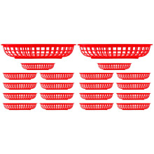 20Pièces Plateau Rouge Résistant Pour Fruits Snacks Décoration