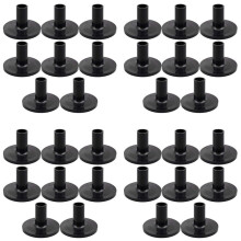 32Pcs Cymbal Sleeves 38x26mm Black Drum Cymbal Sleeves Replacement for Shelf Drum Kit
