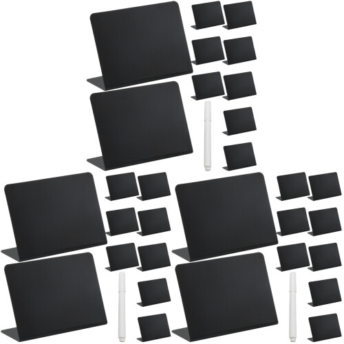 3Ensembles Mini Ardoises Noires Pour Indication, Mariage Et Buffet