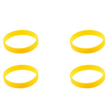 4X Fashion Silicone Rubber Elasticity Wristband Wrist Band Cuff Bracelet Bangle Yellow