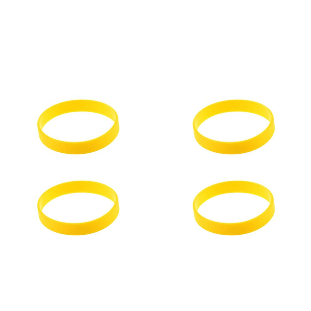 4X Fashion Silicone Rubber Elasticity Wristband Wrist Band Cuff Bracelet Bangle Yellow 6033381109929