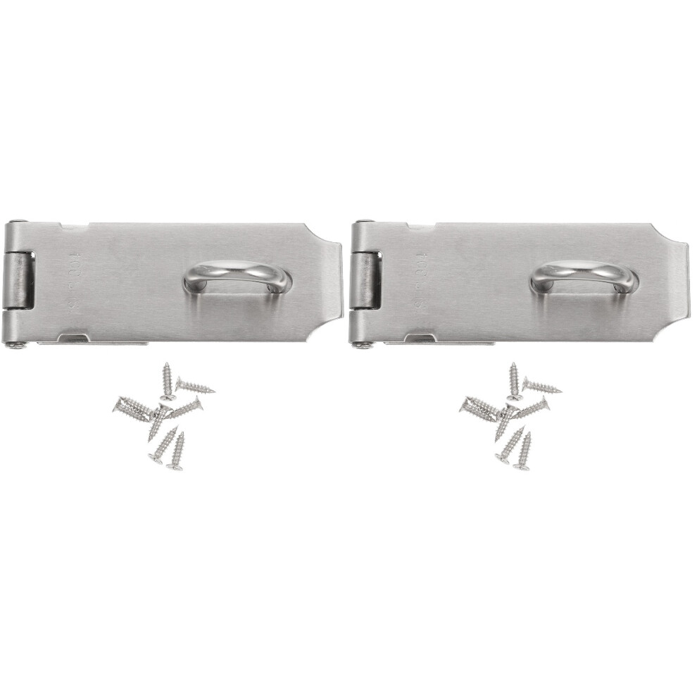 2Sets Durable Stainless Steel Lock Buckle Hasp For Home And Office 3711626498610