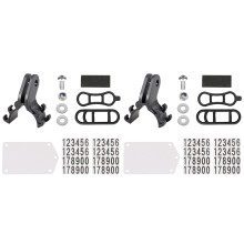 2Sets Black Bike Light Clip Sturdy Flashlight Support for Cycling
