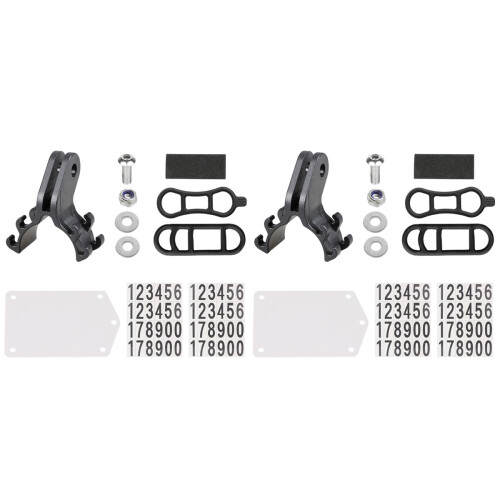 2Sets Black Bike Light Clip Sturdy Flashlight Support for Cycling