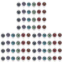 360Pcs Assorted Color Halloween Eyeballs Toy Plastic Simulation Props