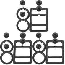 12Pcs Wear-Resistant Black Feeding Rings for Aquarium Fish and Shrimp