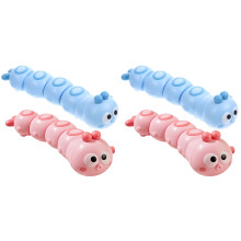 4Pcs Adorable Wind Up Caterpillar Kids Toys Assorted Color Interactive
