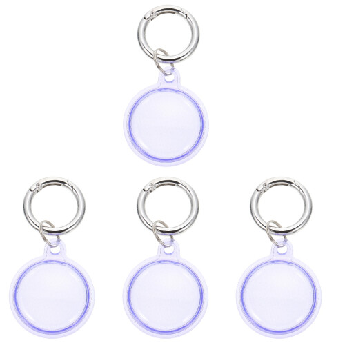 4Pièces Protections Tpu Violet Simples Pour Localisateur Usage Maison