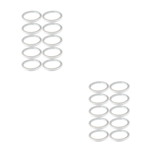 2Sets White Double-Sided Adhesive Tapes Hot Melt Glue for Office Use