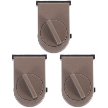 3Pcs Brown Sliding Door Locks Child Safety Window Locks for Home Use