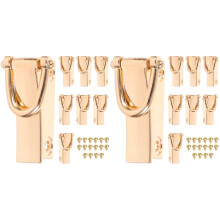 16Pcs Metal Golden D Rings for Purse Handbag Crafts DIY Rotatable