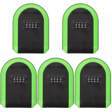 5Pcs Multi-Functional Black Key Lock Box with Combination for Keys