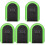 5Pcs Multi-Functional Black Key Lock Box with Combination for Keys 1